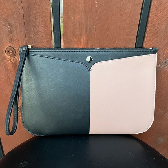 Kate Spade Nicola bicolor large pouch wristlet - Picture 2 of 6